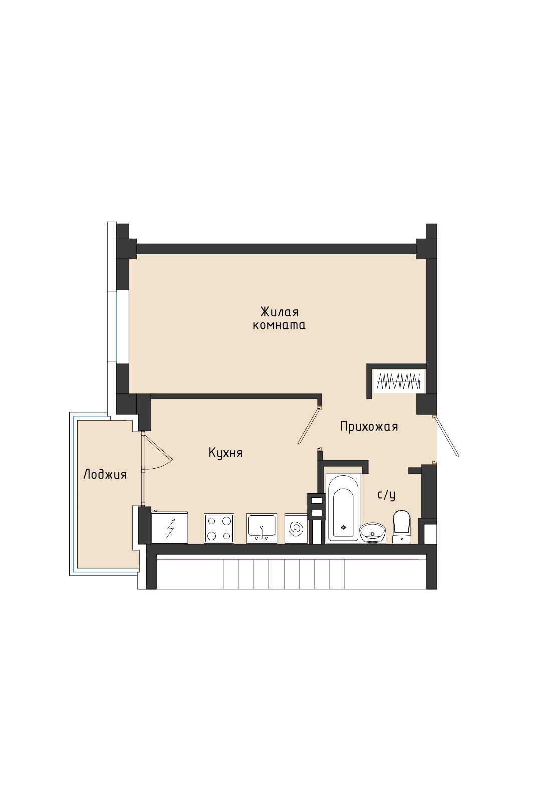 1-комнатные квартиры